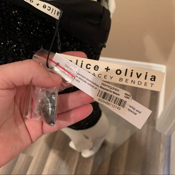 Alice + Olivia Black Ramos Embellished Skirt - Picture 7 of 8